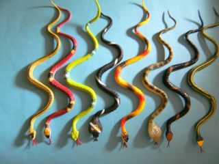 Schlange Schlangen Kobra Gummischlange 8erSet 30cm neu