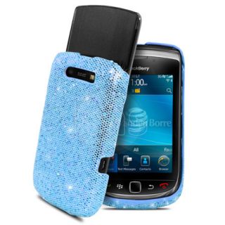 London Magic Store   Blue Sparkle Glitter Hard Case For Blackberry