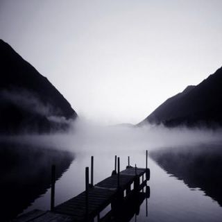 Leinwanddruck Landschaft Nebel 90 x 90 Bild Foto