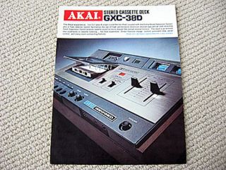 Akai GXC 38D cassette deck brochure catalogue