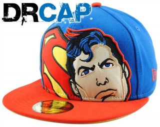 DC Comics Superman Hero HCL Blue / Red / Yellow New Era Cap   59Fifty