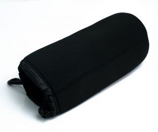 XL Black Neoprene Soft DSLR SLR Camera Lens Pouch Case Bag 10cmx24cm