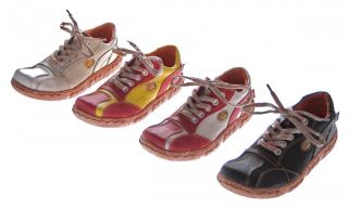 Damen Comfort Leder Schuhe Bunte Turnschuhe Halbschuhe Sneakers