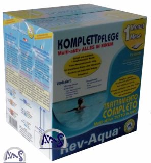 Rev Aqua 30 bis 60 m³ Pool Chlor Flockung Algenmittel