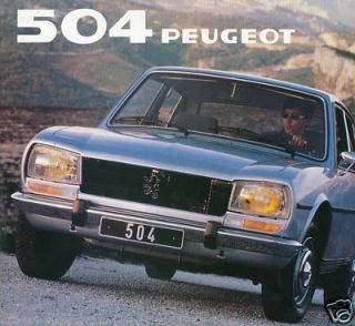 Peugeot 504 Prospekt 1981 brochure prospectus