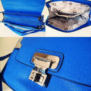 Satcheltasche Aktentasche Schoolbag Schultertasche Handtasche blau