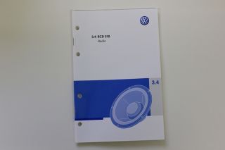 Original VW RCD 510 Radio Bedienungsanleitung BDA Anleitung Handbuch
