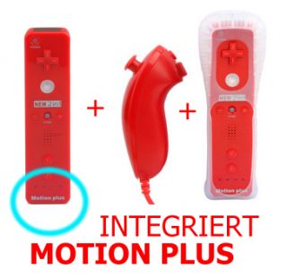 2IN1 MOTIONPLUS MOTION PLUS+ REMOTE WIIMOTE CONTROLLER NUNCHUK