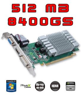 512 MB nVidia GeForce 8400GS PC Grafikkarte HDMI DVI VGA PCI Express