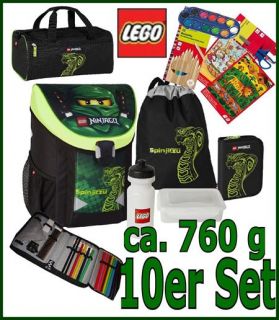 LEGO Schulranzen 10Tlg. Ninjago Easy mit Sporttasche Model 2012