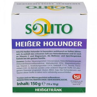 SOLITO Heißer Holunder Instant Heißgetränk 15x10g