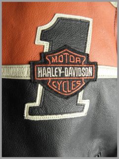 HARLEY DAVIDSON Herren Motorradjacke RACE JACKET Leder Motorrad Jacke