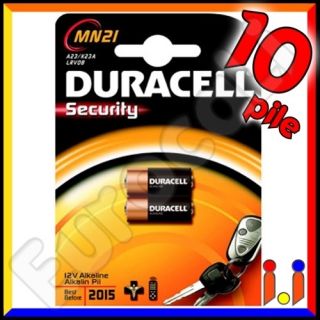 10 PILE DURACELL 12v MN21 MN 21 A23