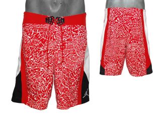 Nike Air Jordan Son of Mars Swim Trunks Red White Black 465018 648