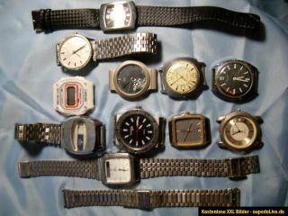 11 Armbanduhren HAU Uhren Konvolut an Bastler Nachlass Dachbodenfund