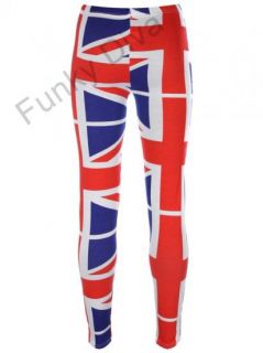 Damen Großartige Leggings Mit Muster Der Britischen Flagge Lange