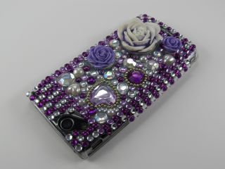 Sony Ericsson Xperia Arc Arc S Strass Schutz Hülle Cover Case Rose