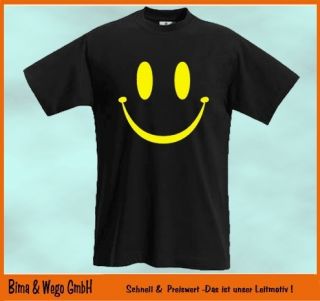 Fun Shirt SMILEY gelber Druck T Shirt S XXL Farben 565