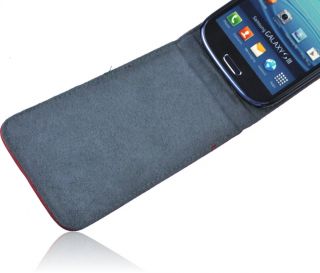 Samsung Galaxy S3 i9300 Handytasche Flip Case Rot Schutzhülle PU