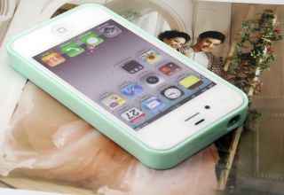 Premium High Gloss sparkly MINT Hard silicone case cover skin for
