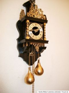 Wunderschöne kleine Zaanse Clock Original Holland Uhr