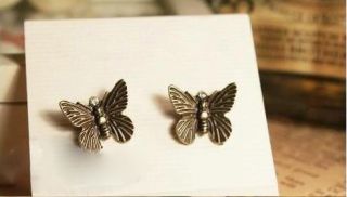 AG4731 New Fashion Jewelry Antique Womens Butterfly Earrings Stud