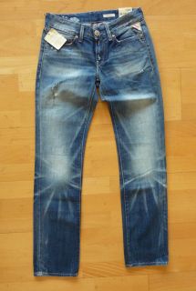 Neu Replay Straight Jeans Hose Pearl WV559L W29 L32 29 32 cm Masse
