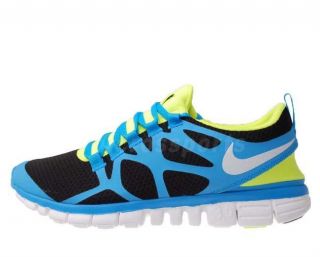 Nike Free 3.0 V3 Black White Blue Glow Volt 2012 Mens Running Shoes