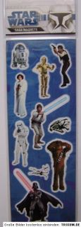 10x Star Wars Magnete für Kühlschrank, Memoboard R2D2 Luke Trooper