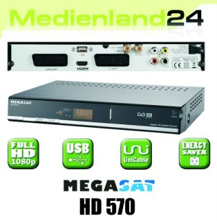 Megasat HD 570 digitaler HD Satelliten Receiver USB 1080p Full HD