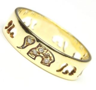 14kt 585 Goldring Diamant Gold Ring Elefanten Diamantring Damen