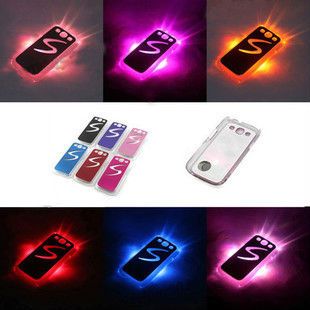 S3 Sense Flash color changing LED LCD light Case Cover for Samsung