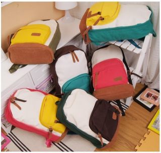 Brand New Womens Korean version Canvas Backpack Shoulder Bag