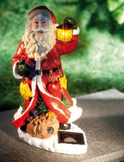 Weihnachtliche Solar Figur Weihnachtsmann Höhe ca. 31 cm