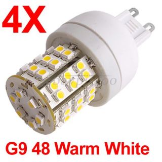 4X G9 48 3528 SMD LED Leuchte Beleuchtung Warmweiß 230V