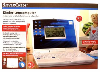 SilverCrest Kinder Lerncomputer 110 Lernfunktionen Spielfunktionen