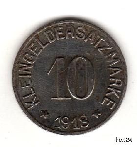 10 Pfennig E. Hof 1918 Kriegsgeld Notgeld Kleingeldersatzmarke