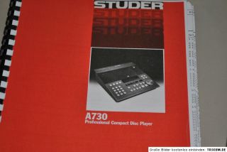 Studer A 730 Professional CD Player CDS Series  TOP  High End A730