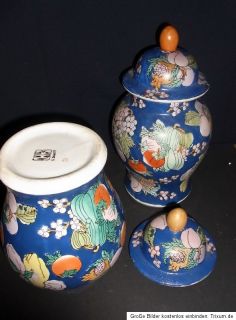 Deckelvasen China Potpourri Vasen Vintage dekorativ Belgien