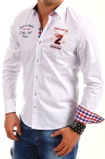 CARISMA Slim Fiit Hemd Shirt Kontrast Weiß H625 NEU