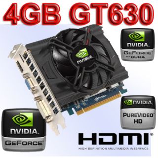 GT630 4096MB Nvidia DirectX 11 4GB GT630 HDMI DVI VGA Bluray