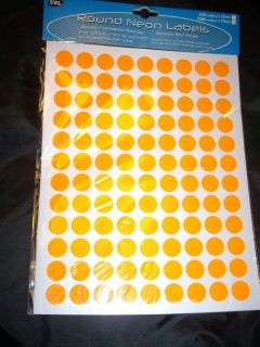 630 OR 1080 LARGE NEON STICKY DOTS PRICE ROUND LABELS STICKERS SELF