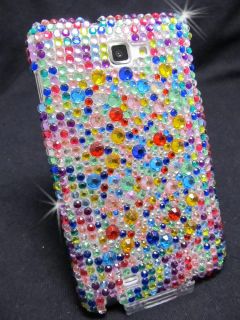 Samsung Galaxy Note N7000 i9220 Case Cover Huelle Bling Strass Bunt