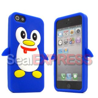Apple iPhone 5 5G Lieb Pinguin Schutz Hülle Case Silikon Skin Etui