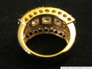 Ring Silber 925 Rodiniert mit Daimonik Rotgold vergoldet