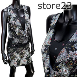 NEU Minikleid mit Wasserfall figurnahes Kleid S 36 c0638 *kostenloser
