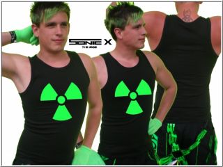 Muscle Shirt SONIC X STYLE / RADIOAKTIV in Schwarz Neongrün