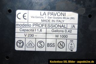 La Pavoni Professional Chrom Holz Handhebelespressomaschine 1,6 l