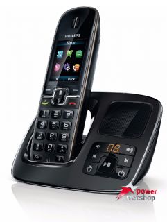 Philips CD4961B/DE Schwarz Festnetz Telefon m. Anrufbeantworter