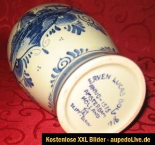 Eine alte Holland Blau weiß Keramik Vase/ Krug mit Deckel